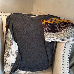 We the Free Boho Knit and Cotton Top